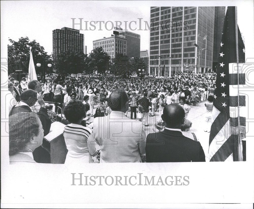 1963, People Buildings Flag - RRV88943 - Historic Images