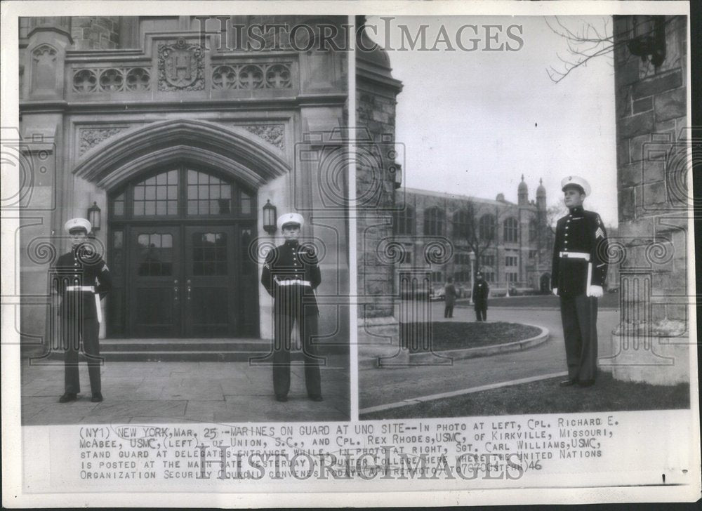 1946 Richard McAbee USMC Union Rex Rhodes-Historic Images