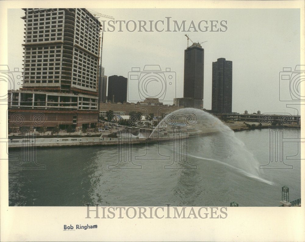 1990, Sanitary District Centennial Fountain - RRV89801 - Historic Images