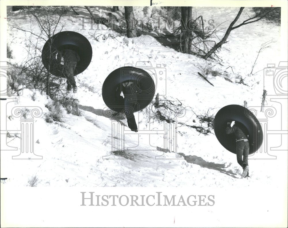 1971 Indians Dunes Park Tubing Snow sliding-Historic Images