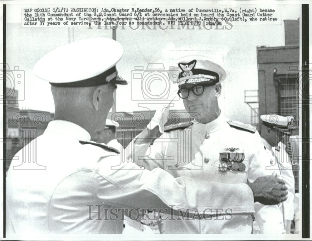 1970, Chester Bender Coast Guard Commandant - RRV91201 - Historic Images