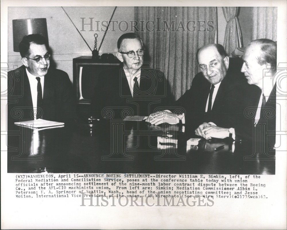 1963 William Simkin director federal labor-Historic Images