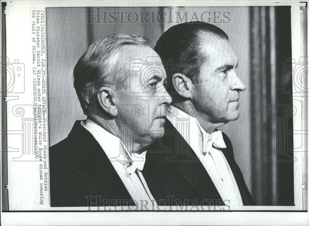 1970, President Nixon Harold Wilson White - RRV91453 - Historic Images