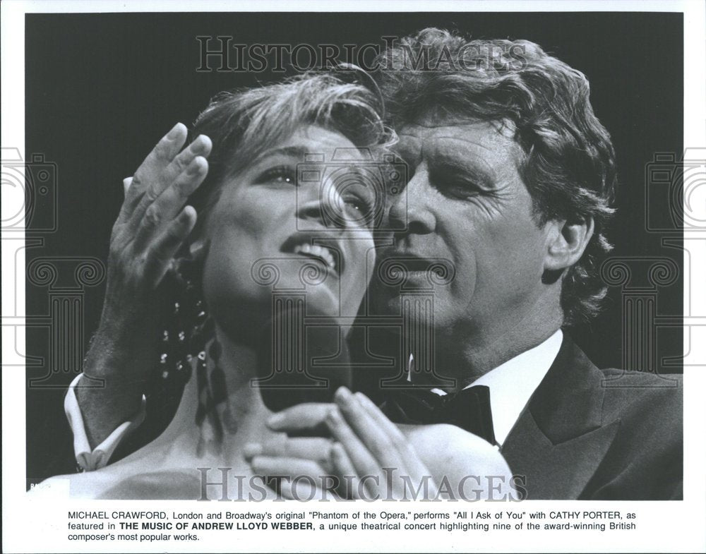 1992 Press Photo Michael Crawford Cathy Porter Andrew - Historic Images