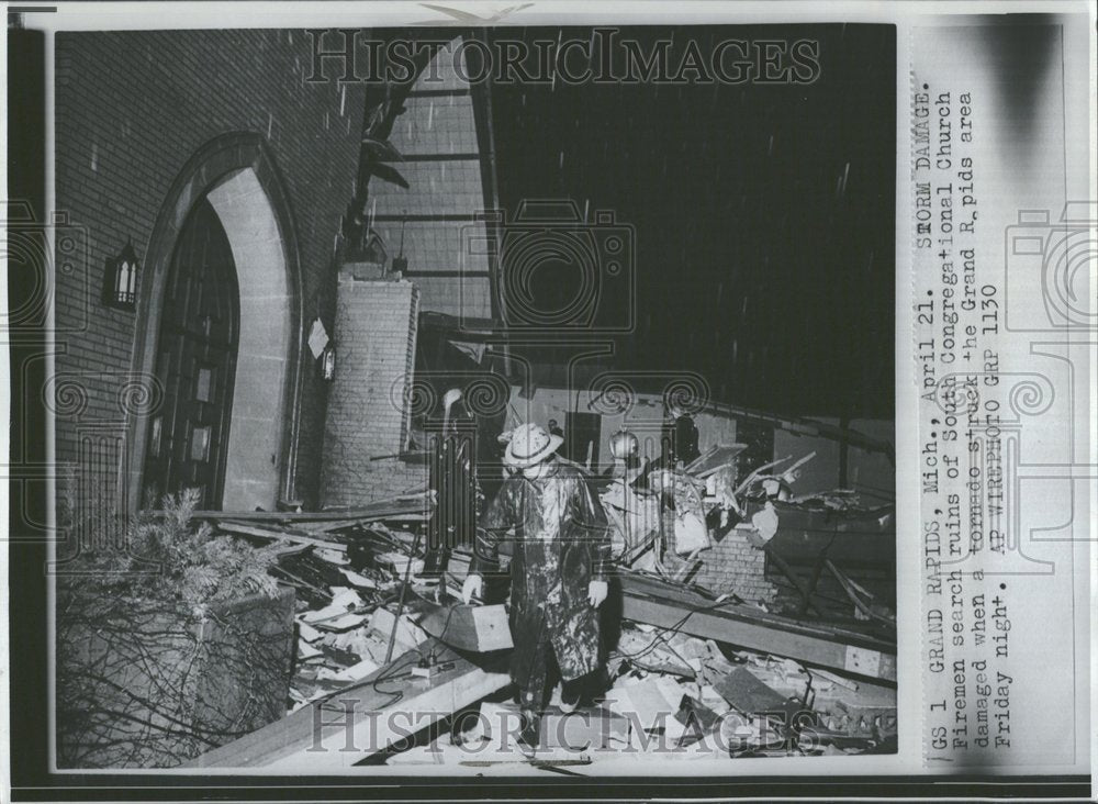 1967 Congregational church damage tornado-Historic Images