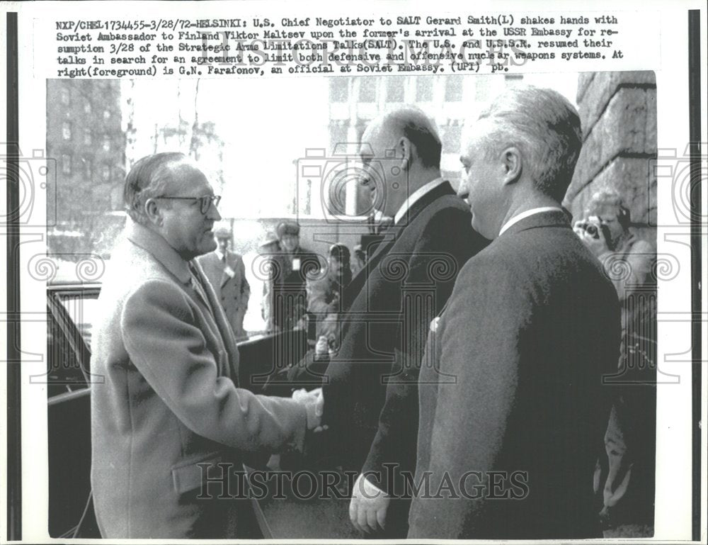 1972 Salt Gerard Smith Soviet Ambassador-Historic Images