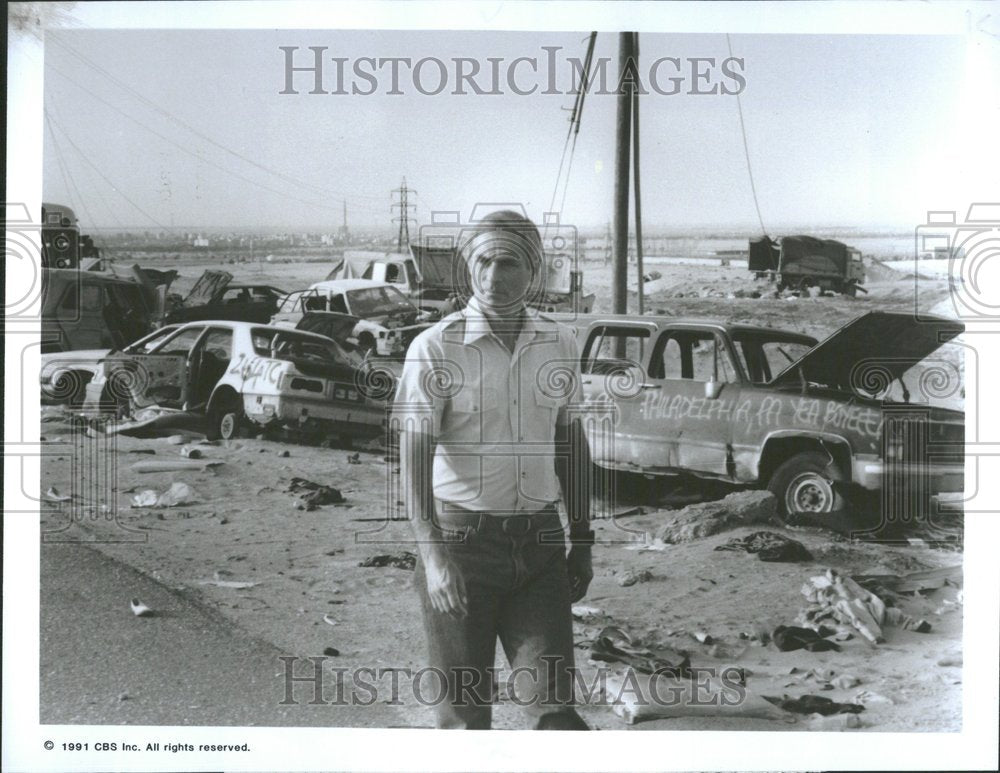 1991 Baghdad Newsman Bob Simon Back-Historic Images