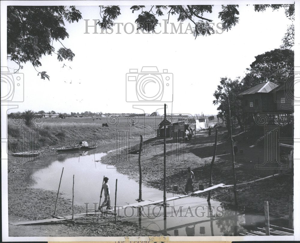 1960 Press Photo East Pakistan River Villages Rainfall - RRV93257 - Historic Images