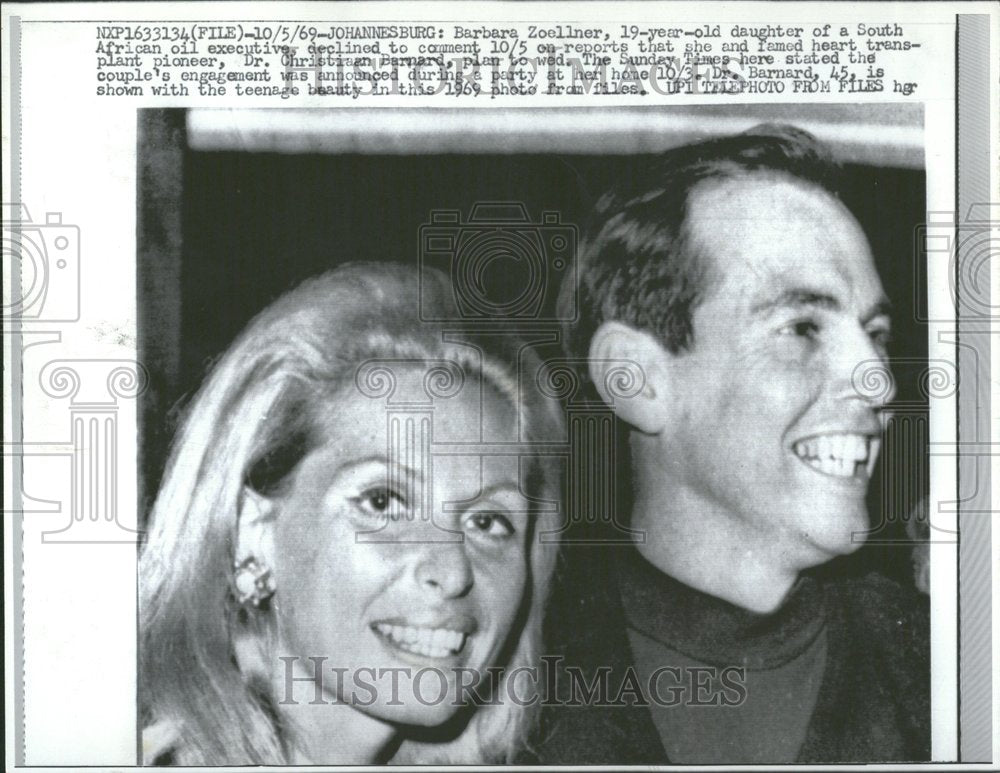 1969 Press Photo Barbara Zoellner Wife Heart Surgeon - Historic Images