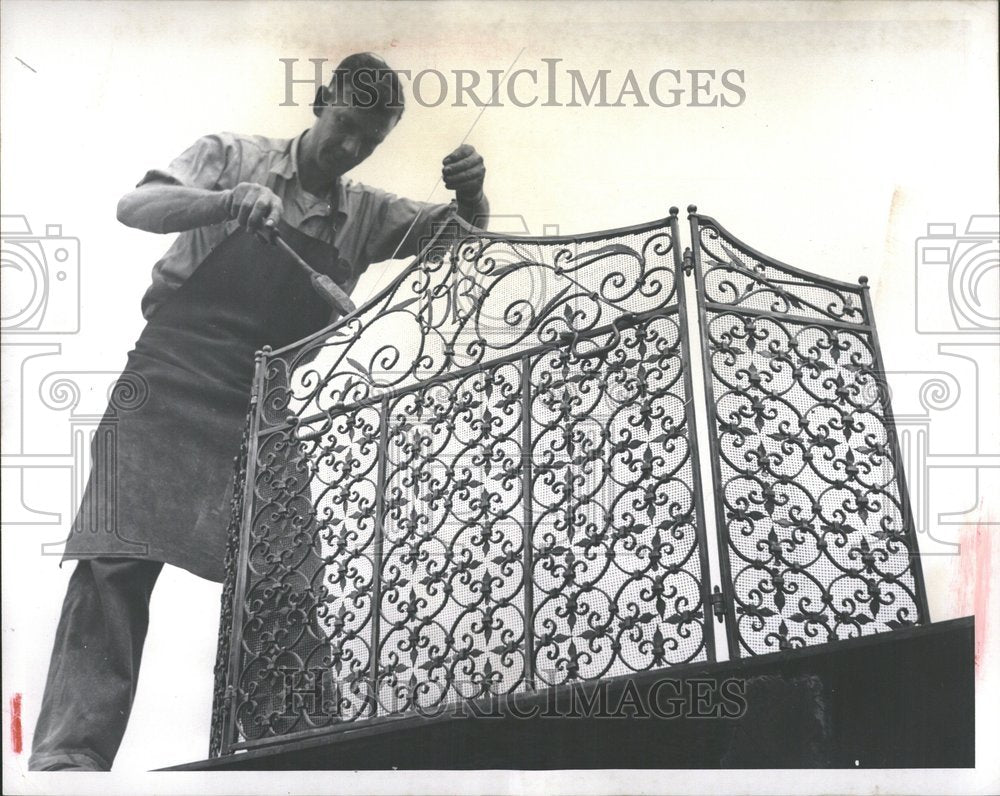 1952 Blacksmith Fire Screen Welding-Historic Images