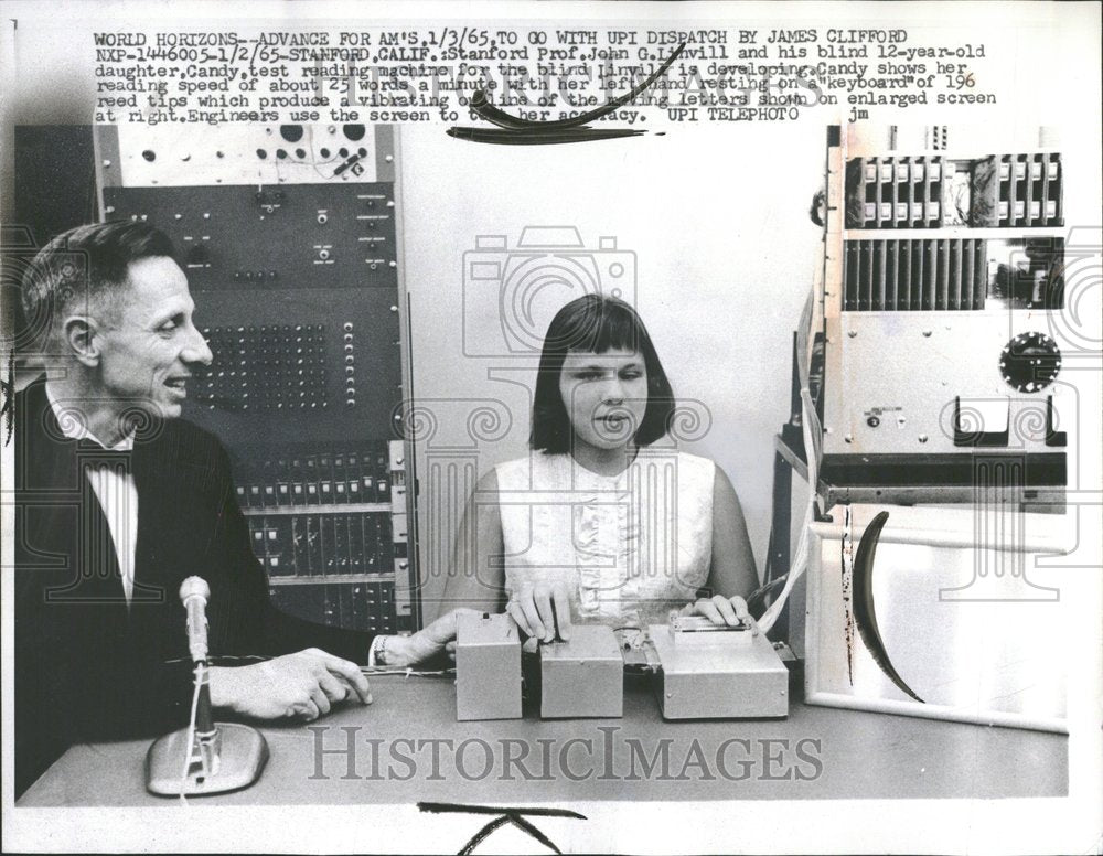 1965 Press Photo Blind Children - Historic Images