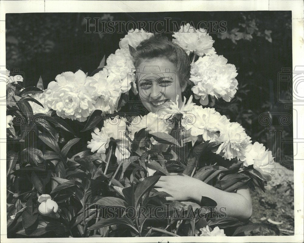 1939, Dorothy Bowsher Peonies Flowers Show - RRV93693 - Historic Images