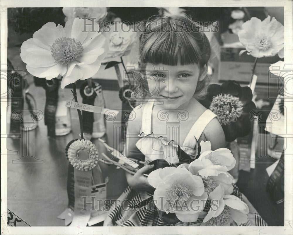 1954, Delores Berndt Annual Peony Show - RRV93695 - Historic Images