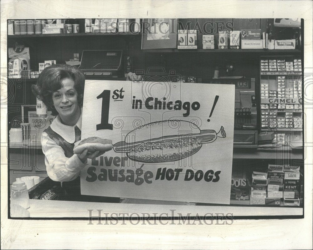 1971 Hot Dog Sausage Sliced Bun Food Mich - Historic Images