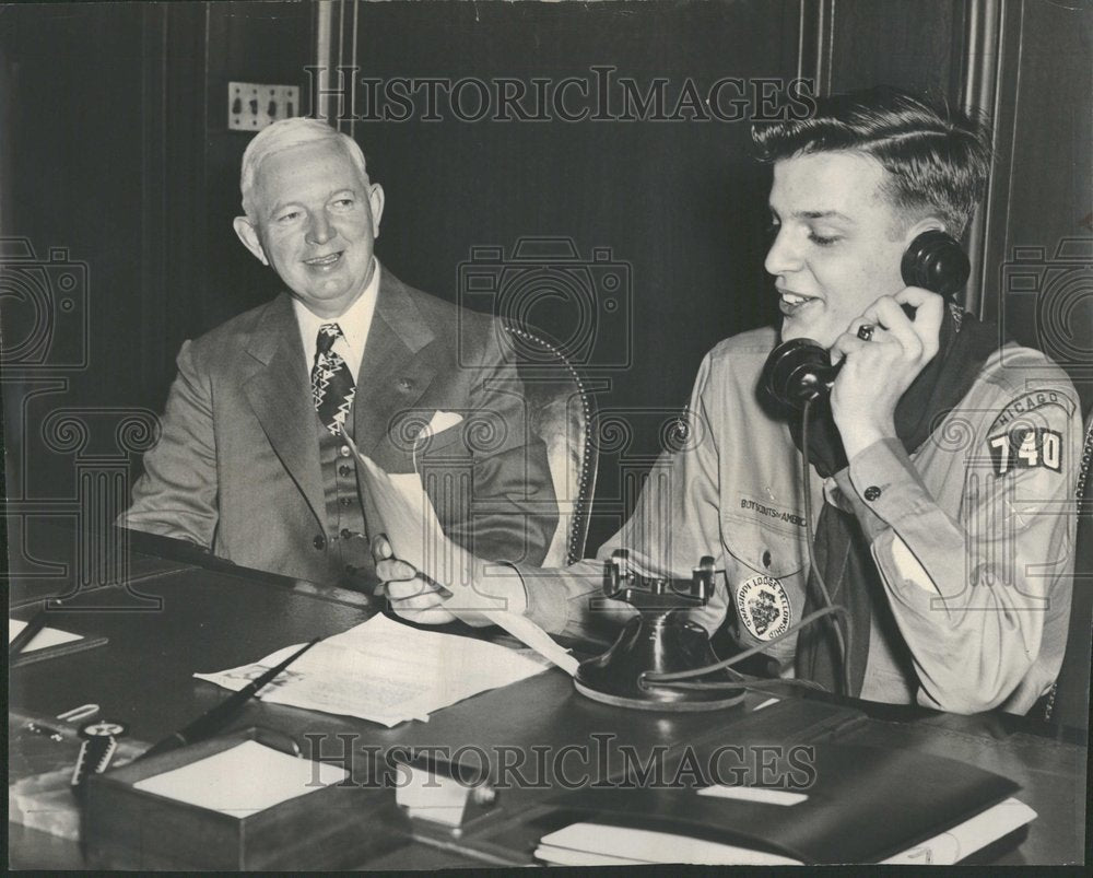 1947 Mayor Kennelly Chicago Youth Week - Historic Images