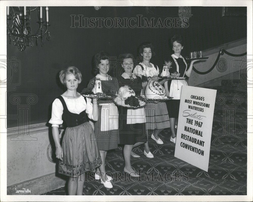 1967 Waitress Fashion Show Salute National-Historic Images