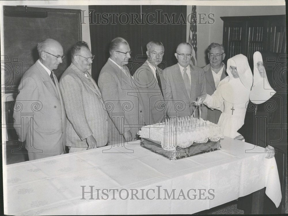 1954 Holy Cross Hospital Staff Celebration-Historic Images