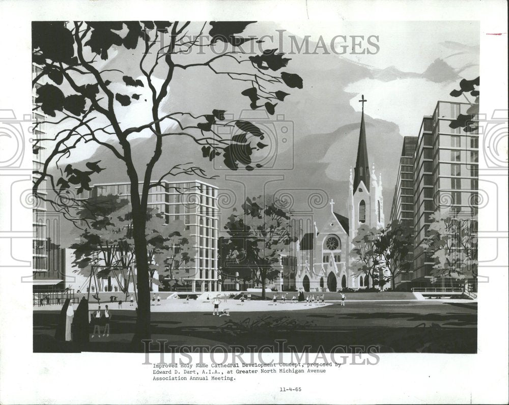 1965 Holy Name Cathedral Church Michigan - Historic Images