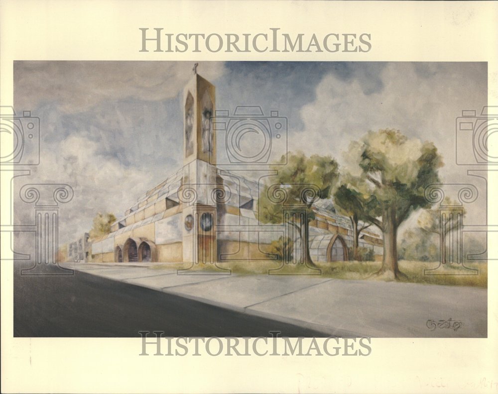 1987, Proposed Holy Angeles Church - RRV94089 - Historic Images