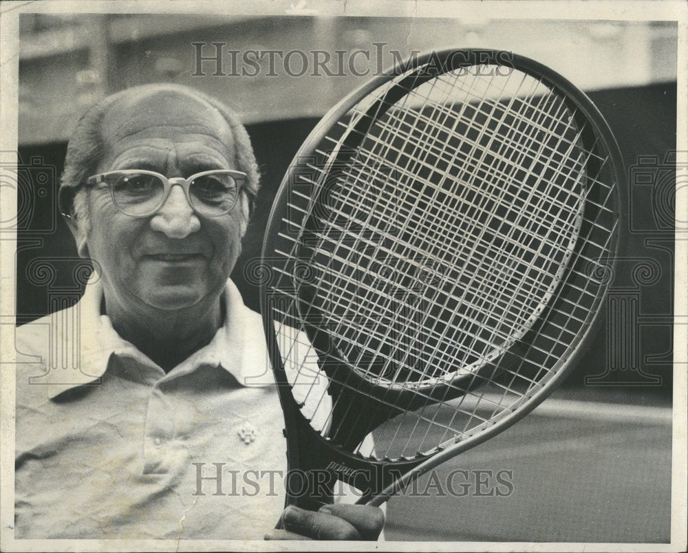 1977, Tennis Pro Holding Prince Racket - RRV94539 - Historic Images