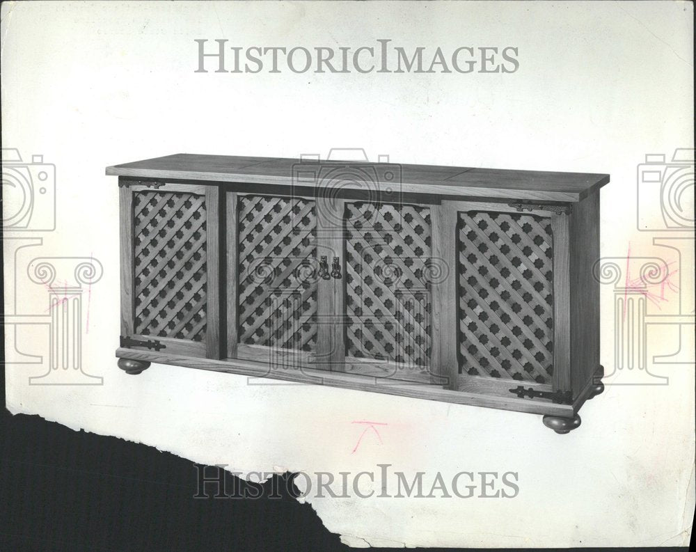 1964 Photo Wurlitzer-Antique Spanish Elmwood Stereo-Historic Images