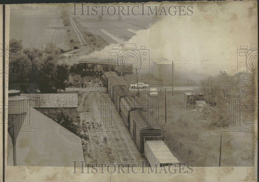 1971, Aerial View Train Derailment Illinois - RRV94785 - Historic Images