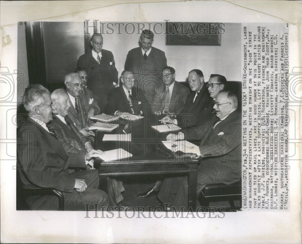 1951 Sick Strike Meeting Washington Labor-Historic Images