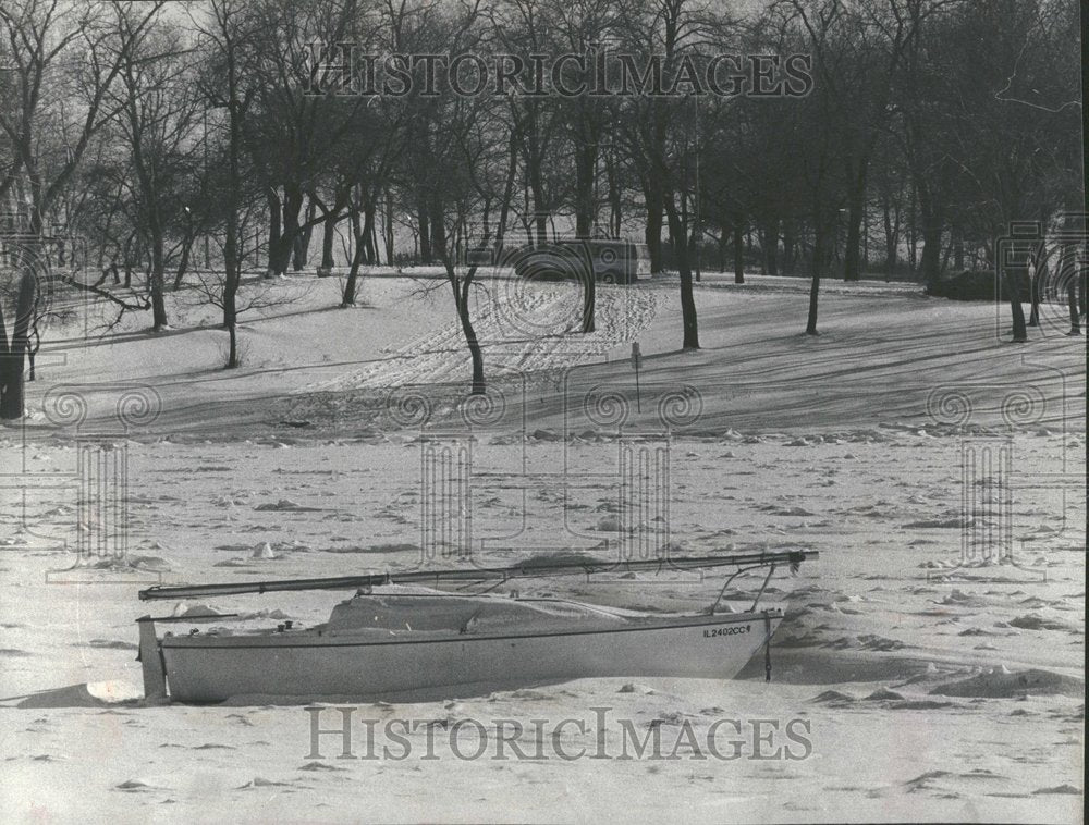 1978 Chicago Winter Snow Storm Ice Boat - Historic Images