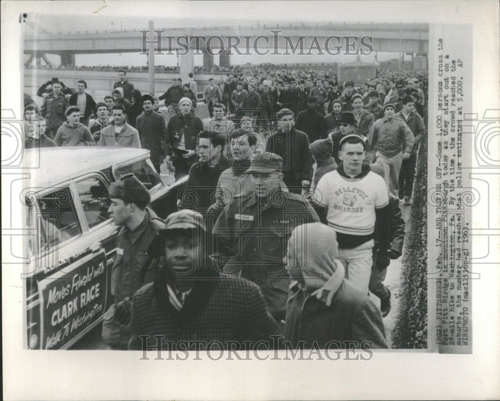 1963 Pittsburgh 28 Mile Hike Fort Pitt-Historic Images