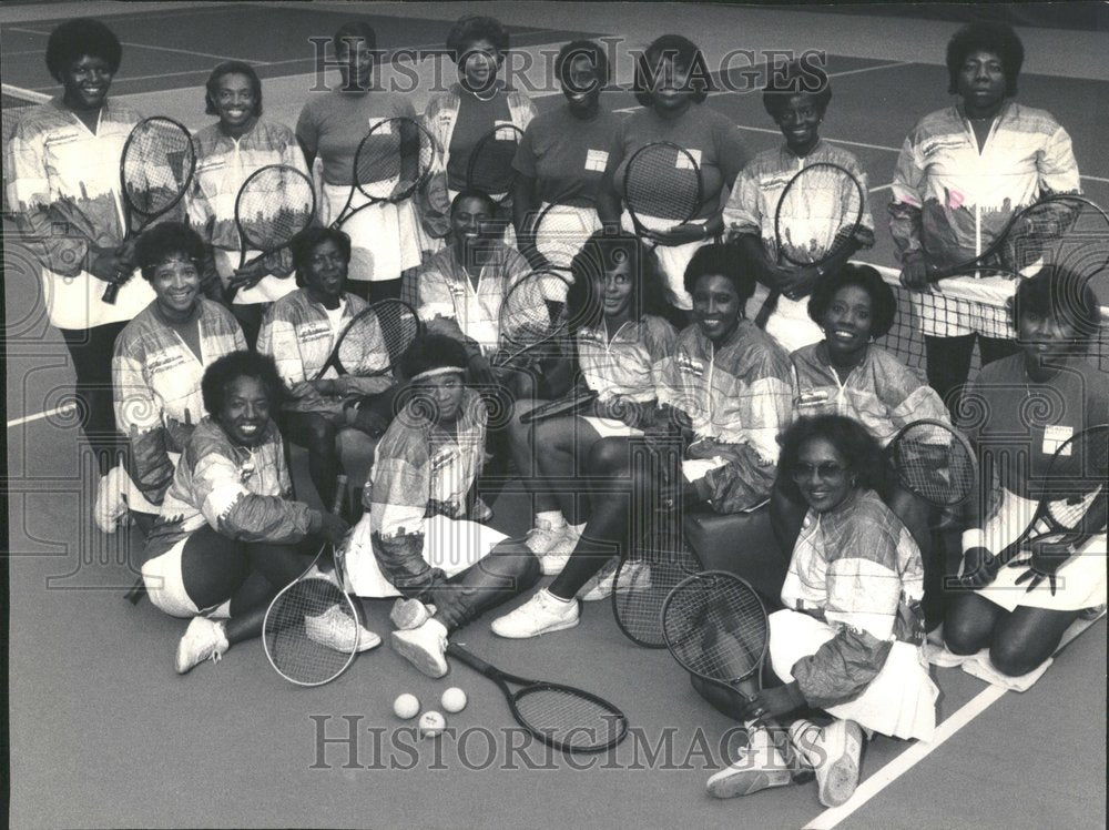 1985, Illinois South Side Tennis Team - RRV95719 - Historic Images