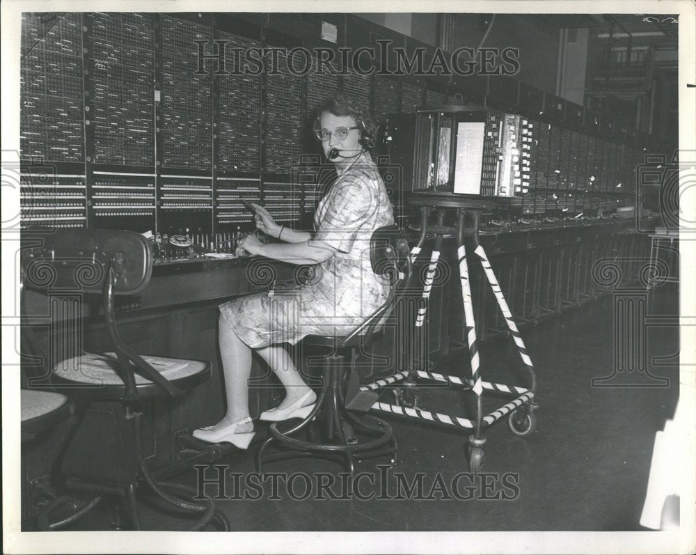 1962 Telephone Lines Chief Night Operator-Historic Images