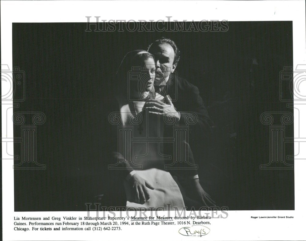 1994 Press Photo Actors Lia Mortensen And Greg Vinkler - Historic Images