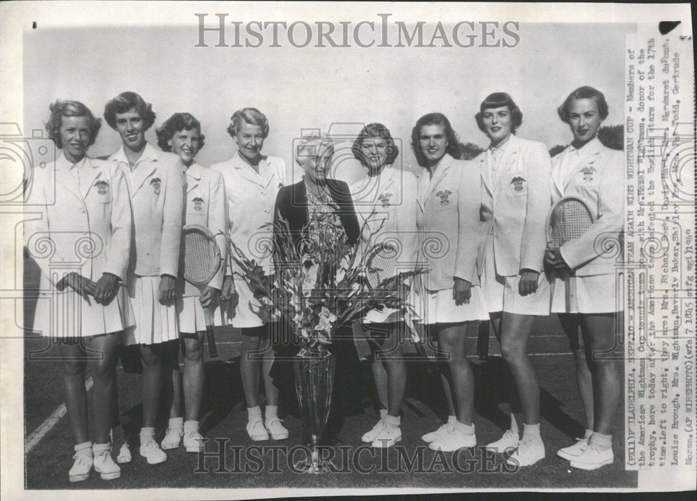 1949, American Wightman Cup Tennis Team - RRV96085 - Historic Images