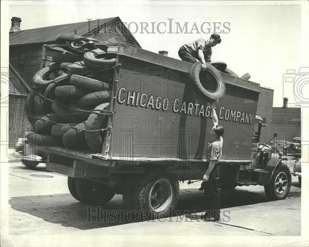 1942 Chicago Cartage Company donate rubber-Historic Images