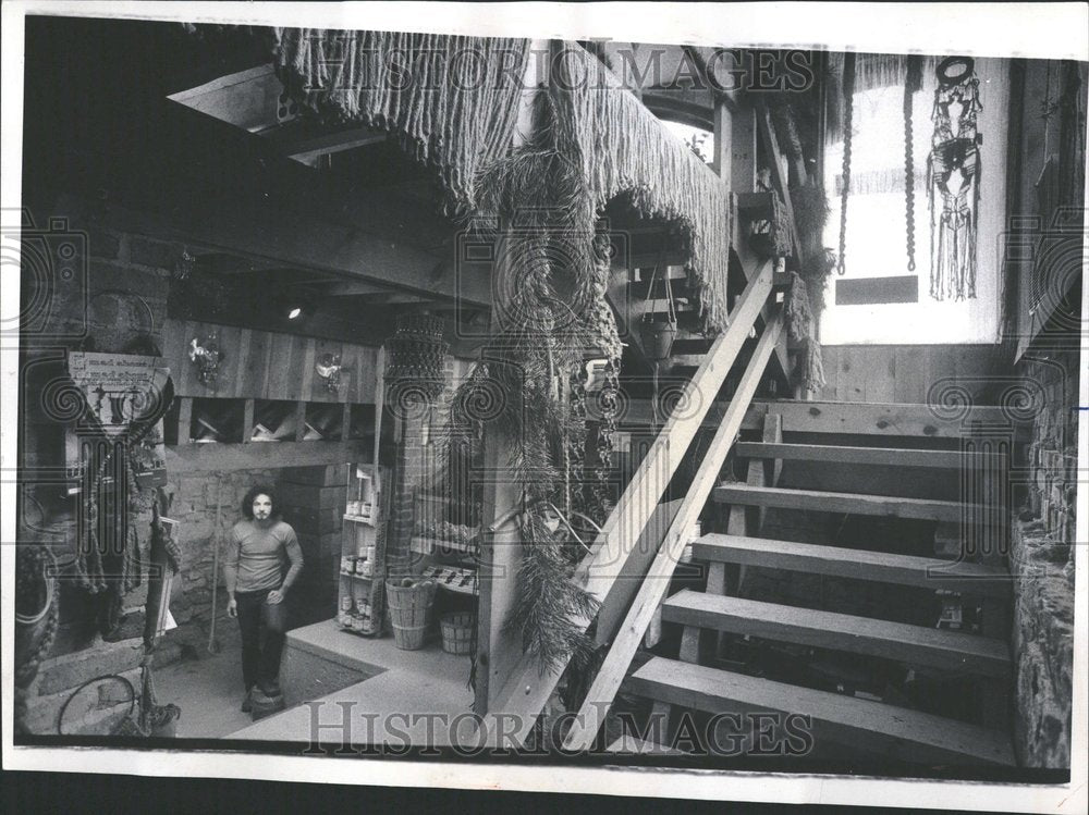 1975 Half Hitch Macrame Shop Owner Interior-Historic Images