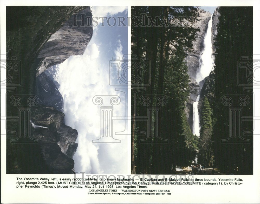 1993, Yosemite valley El captain Bridalveil - RRV96623 - Historic Images