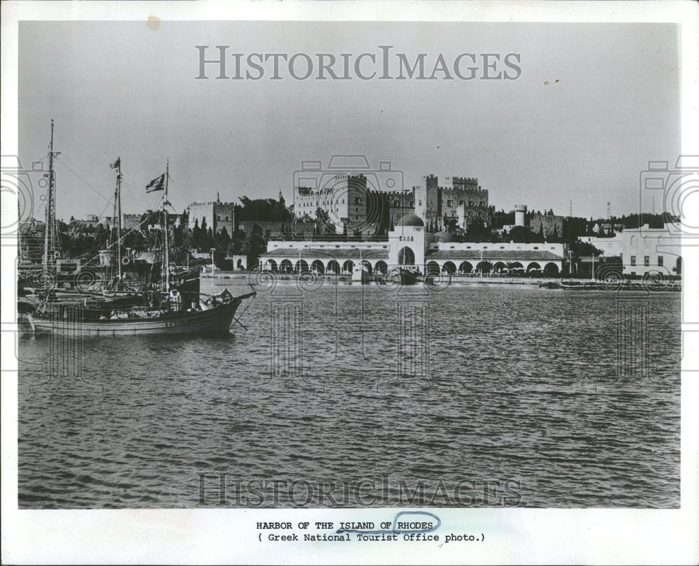 Rhodes Harbor Boats Architecture-Historic Images
