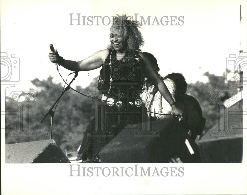 1987, Gail Brown Sandra Ashley Blues Olive - RRV96681 - Historic Images