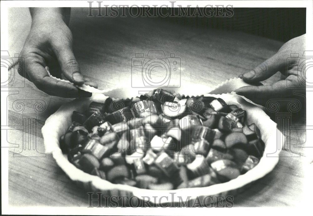 1980 Press Photo Jolene Worthington rhubarb dessert - RRV96683 - Historic Images