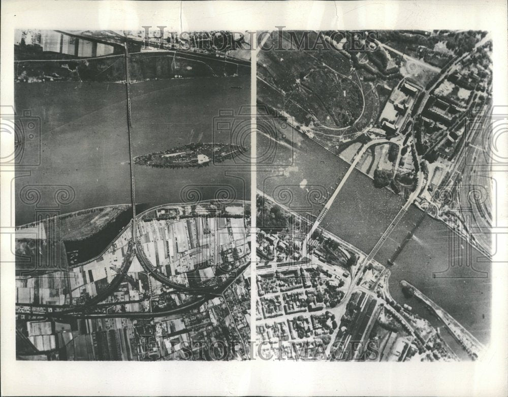 1945, Air Reconnaissance Bridge spans Rhine - RRV96693 - Historic Images