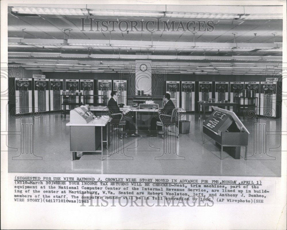 1963 IRS Computer Center Equipment-Historic Images