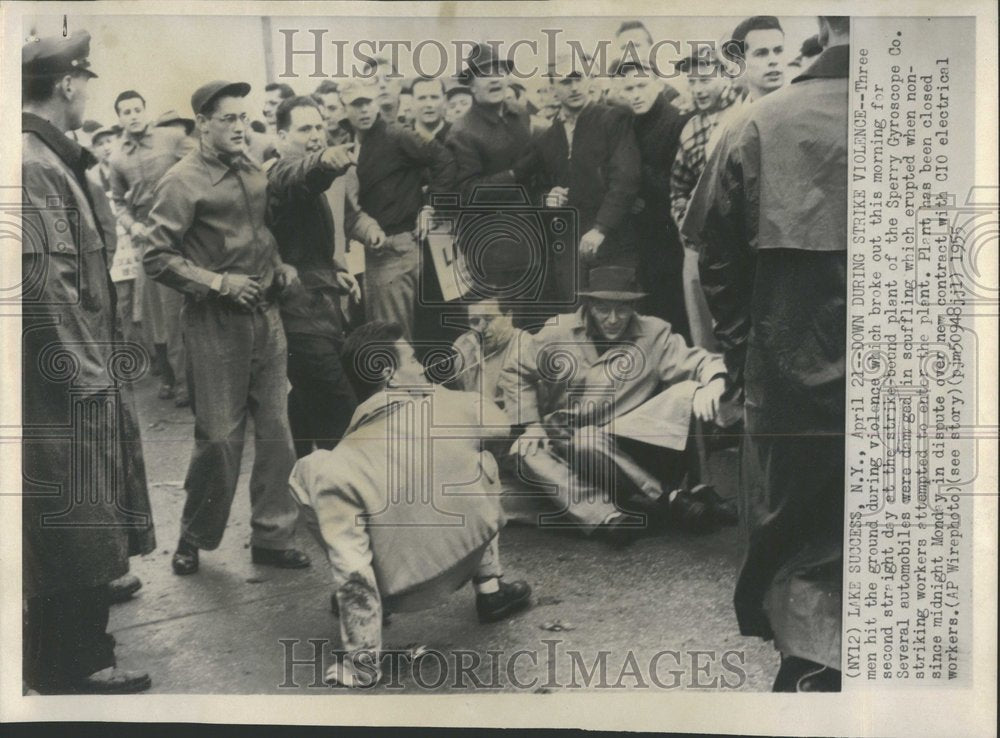 1955 Violence Strike Sperry Gyroscope Plant-Historic Images