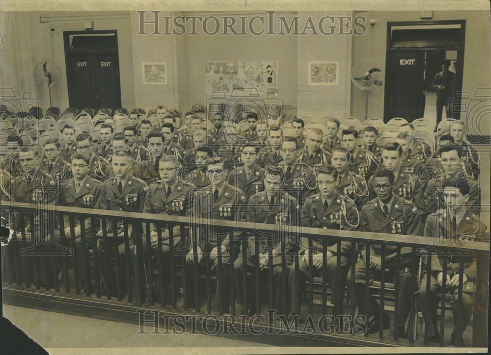 1957, ROTC Cadets Interview Board army CH - RRV97945 - Historic Images