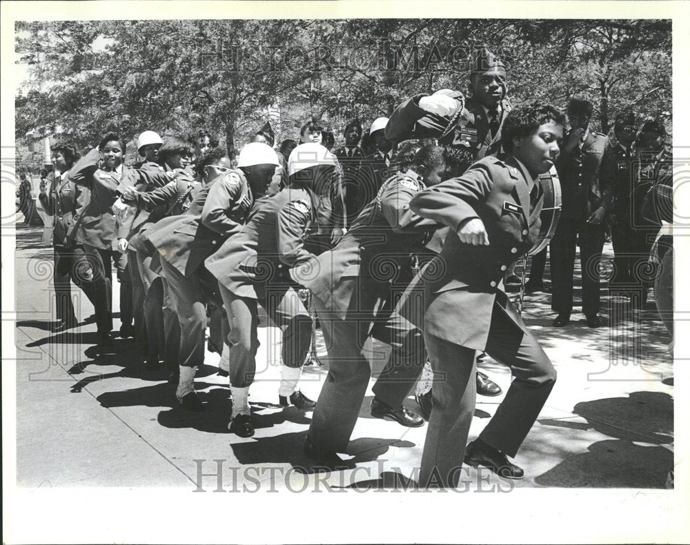 1988, Dancing Lindbolm RTOC drums parade - RRV97947 - Historic Images