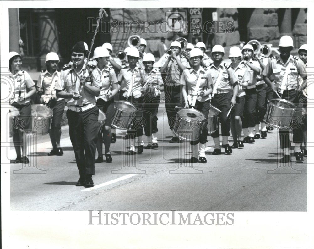 1991, Alex Miranda ROTC unit Cadet Parade - RRV97973 - Historic Images