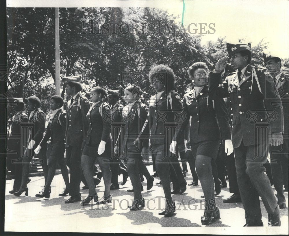 1973 ROTC Parade Michigan Conrad Hilton Man-Historic Images