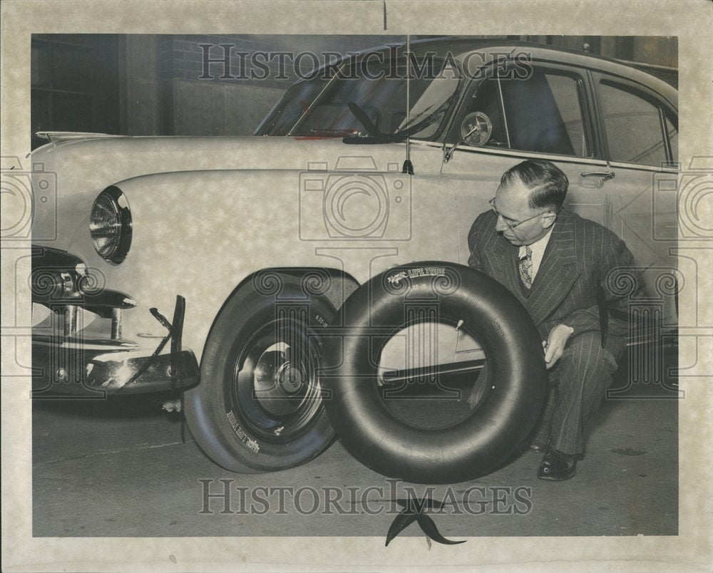 1950, Dr AW Bull director tire development - RRV98401 - Historic Images