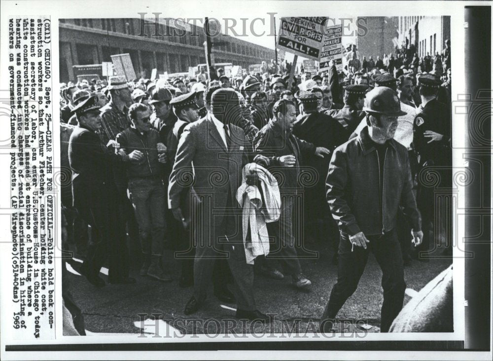 1969 Arthur Fletcher Construction Workers-Historic Images