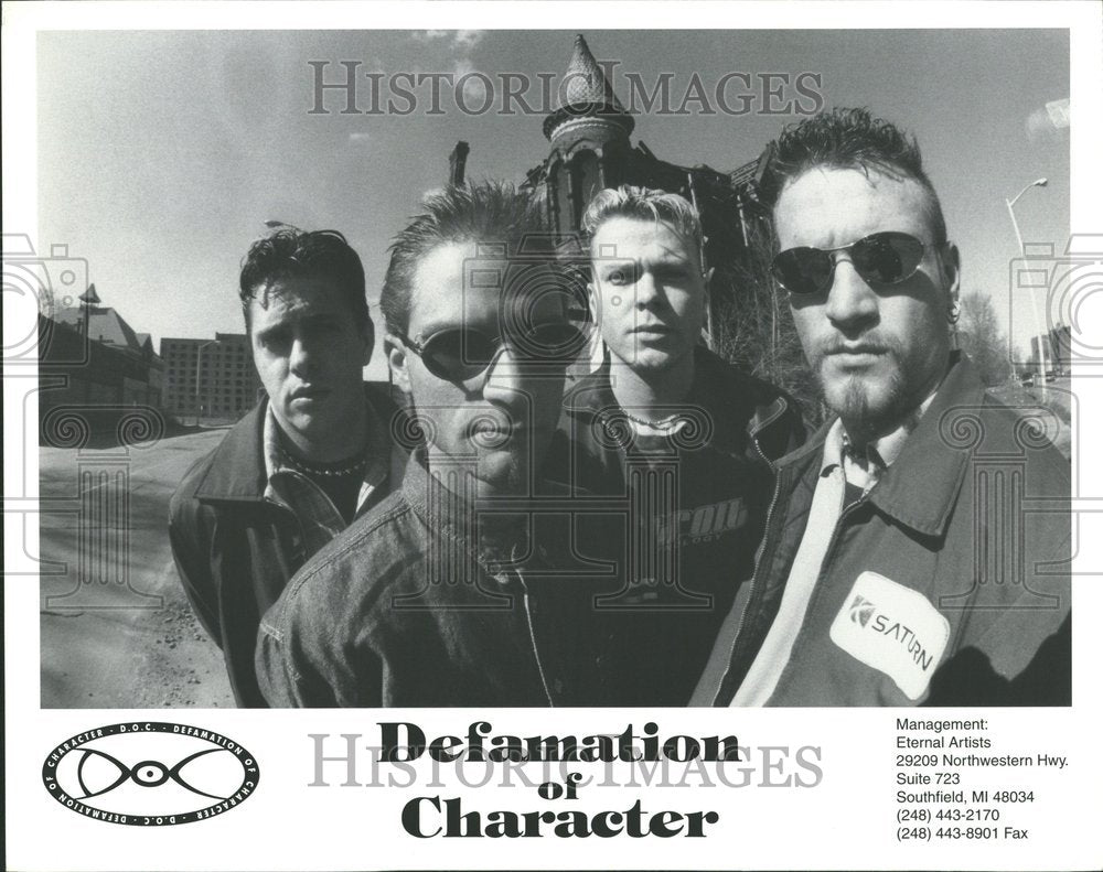 Press Photo Defamation Character American rock band - RRV98477 - Historic Images