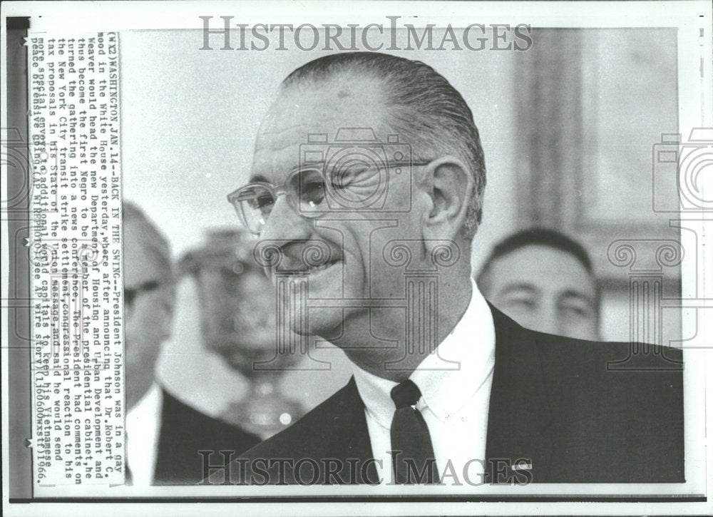 1968 Yesterday Lyndon Johnson Mood White-Historic Images